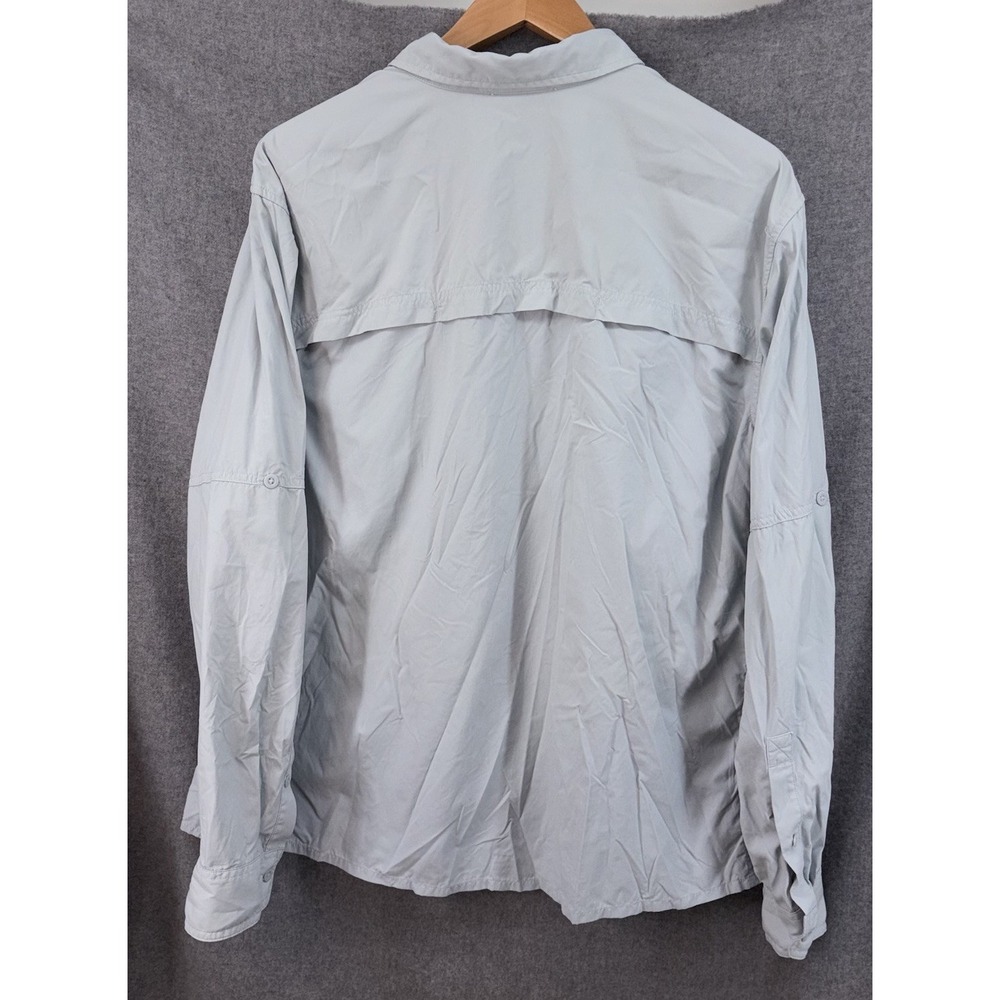 REI Sahara Tech Vented Fishing Shirt Green Long Sleeve Button Up Men's XXL 2XL - Picture 7 of 9